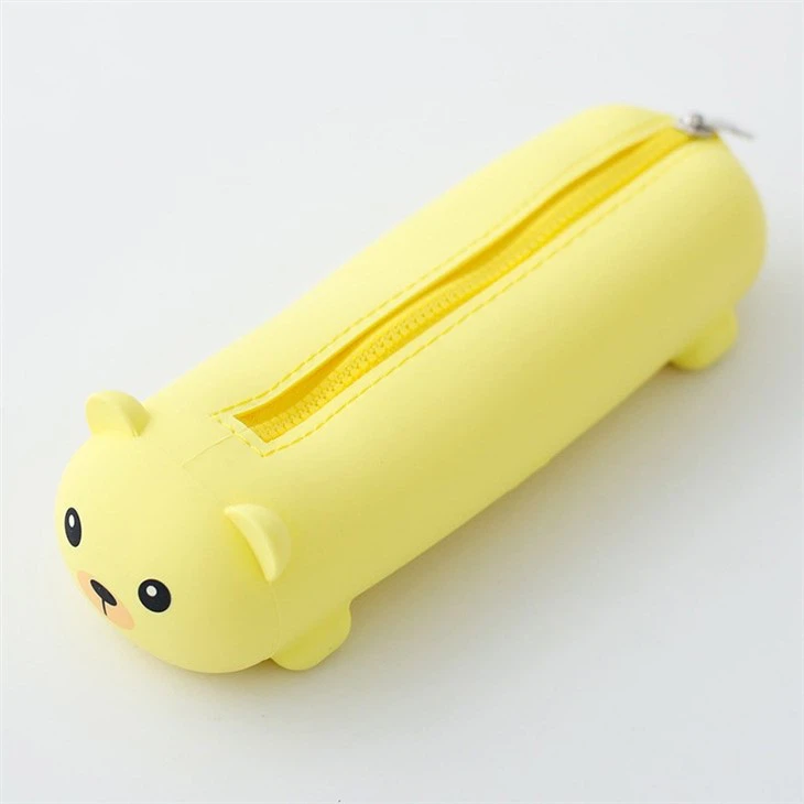 Portable Silicone Zipper Pencil Bag